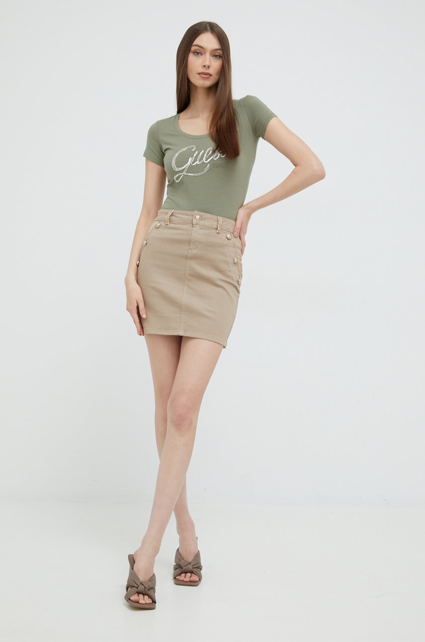 

Футболка Guess женский цвет зелёный