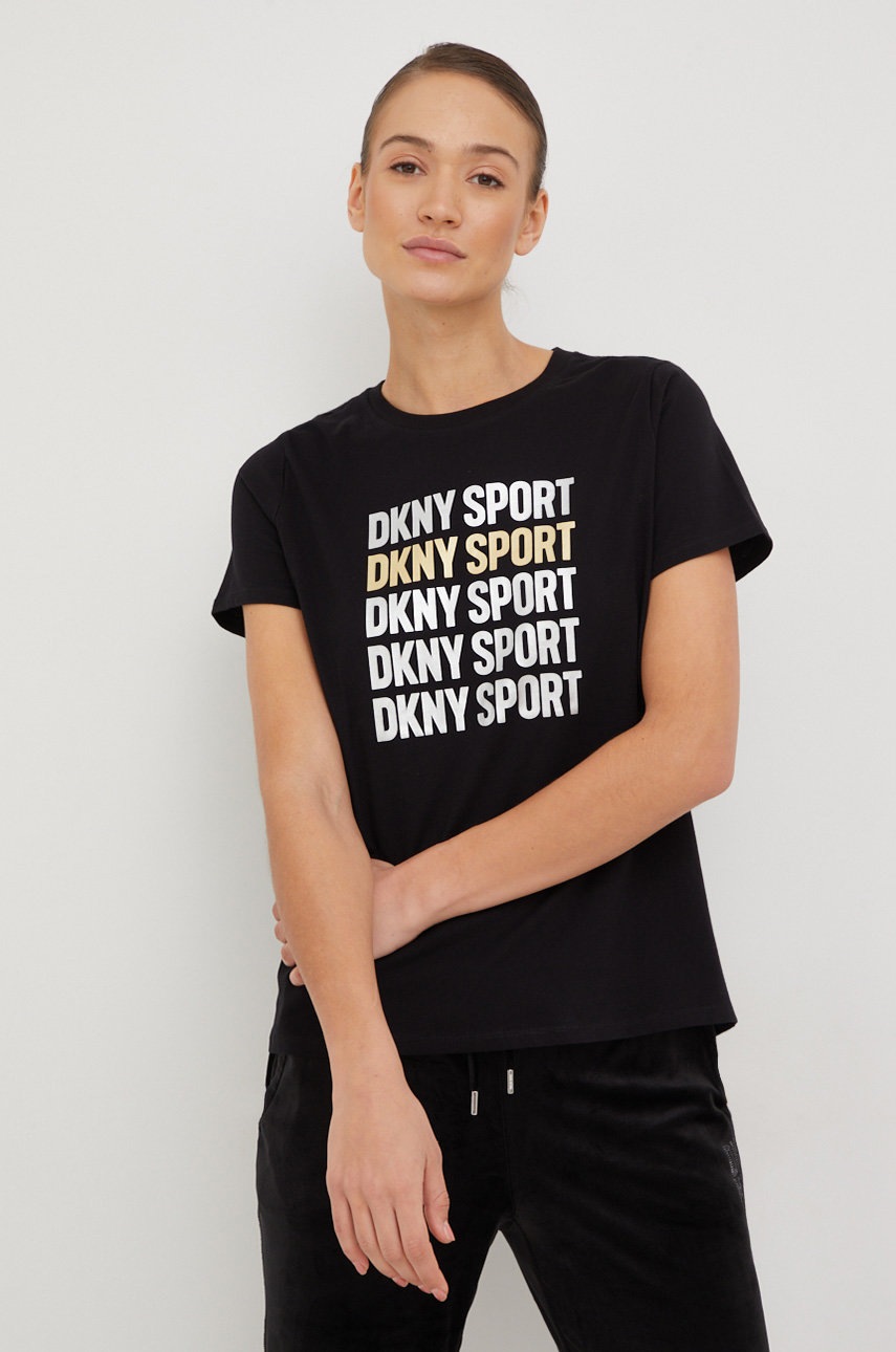 

Бавовняна футболка Dkny колір чорний