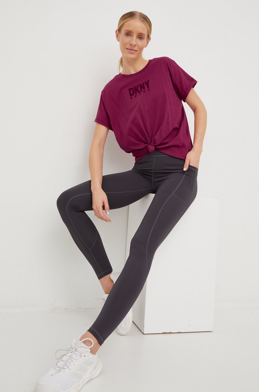 

Бавовняна футболка Dkny колір рожевий