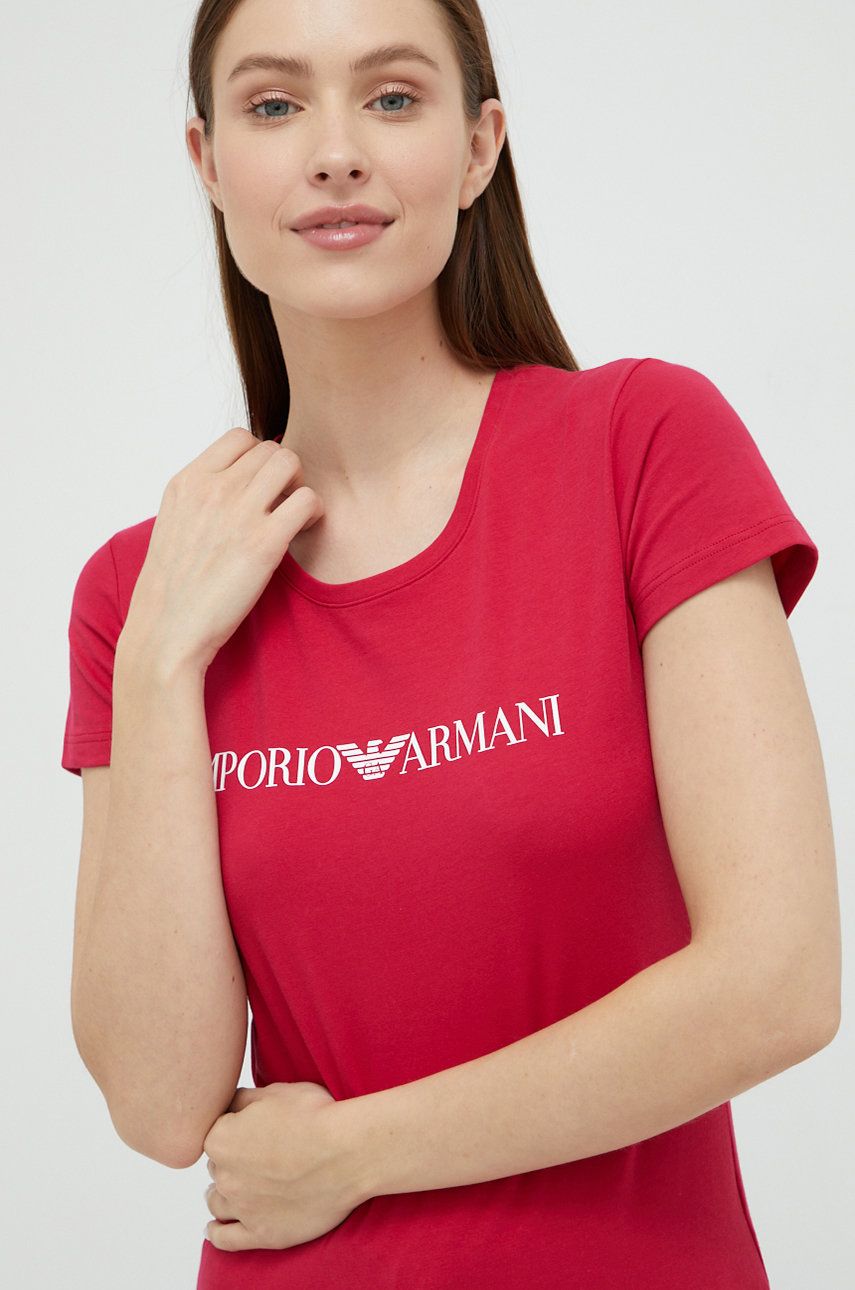 Emporio Armani Underwear t-shirt damski kolor różowy