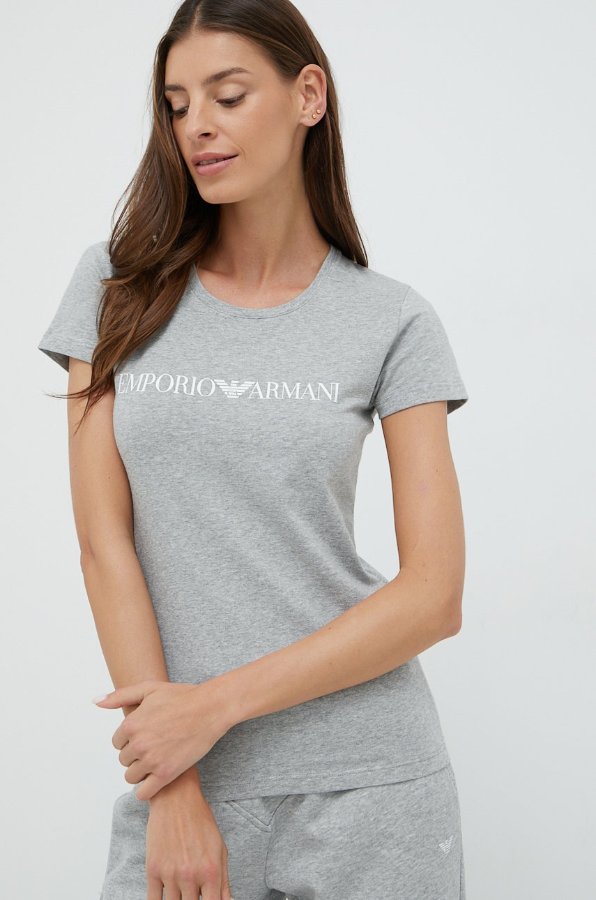 

Тениска Emporio Armani Underwear в сиво, Сив