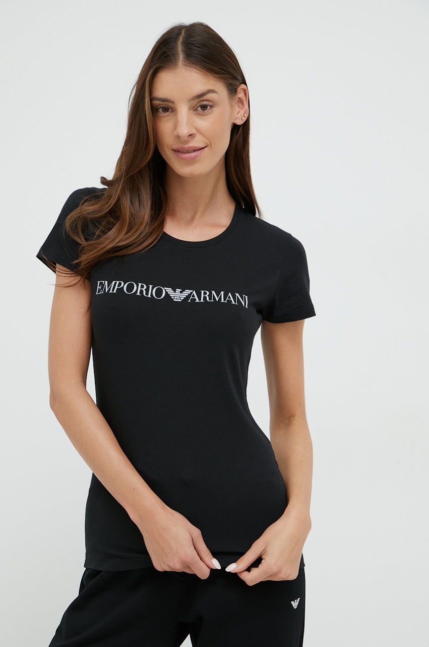 

Тениска Emporio Armani Underwear в черно, Черен