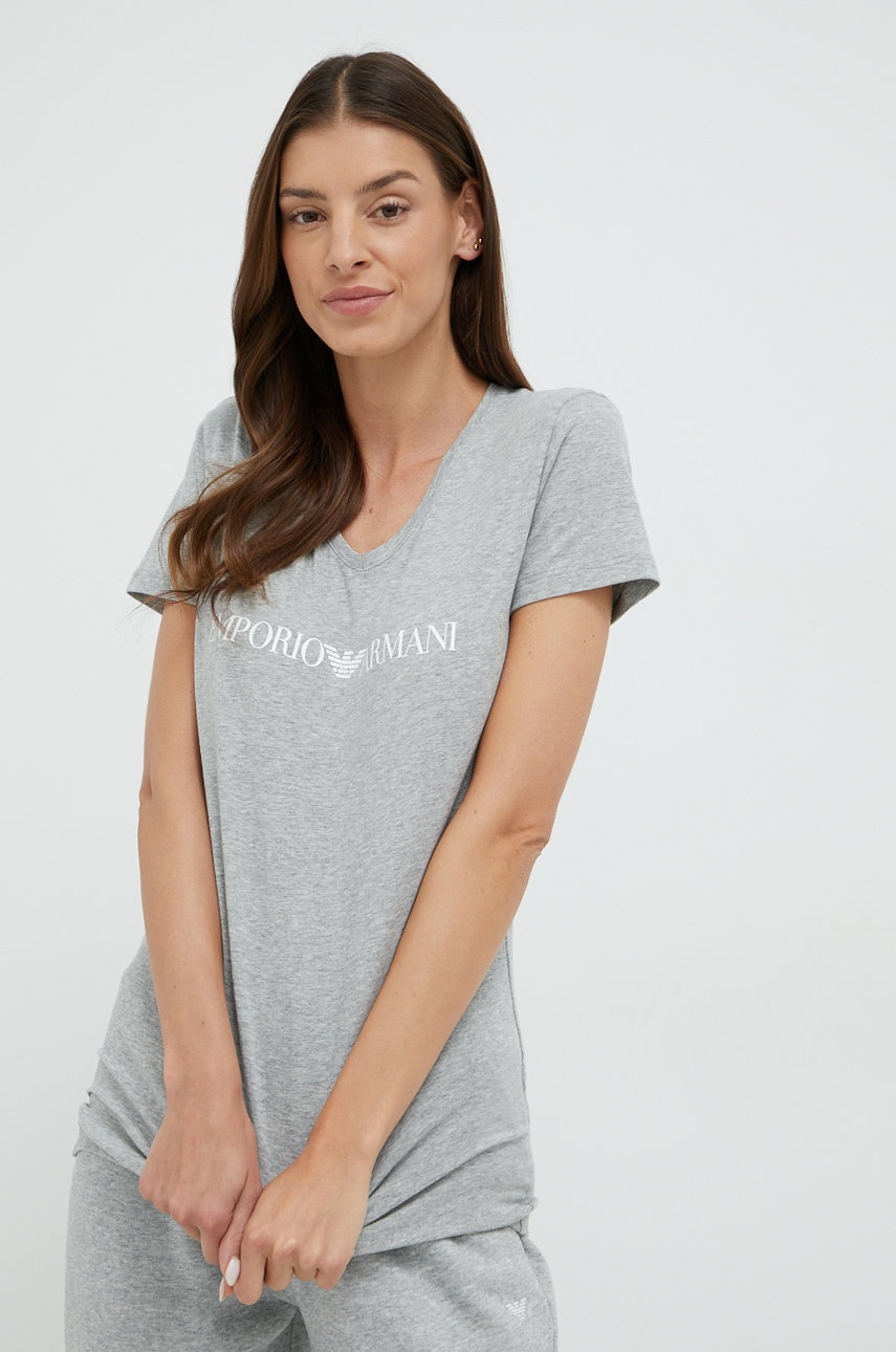 

Тениска Emporio Armani Underwear в сиво, Сив