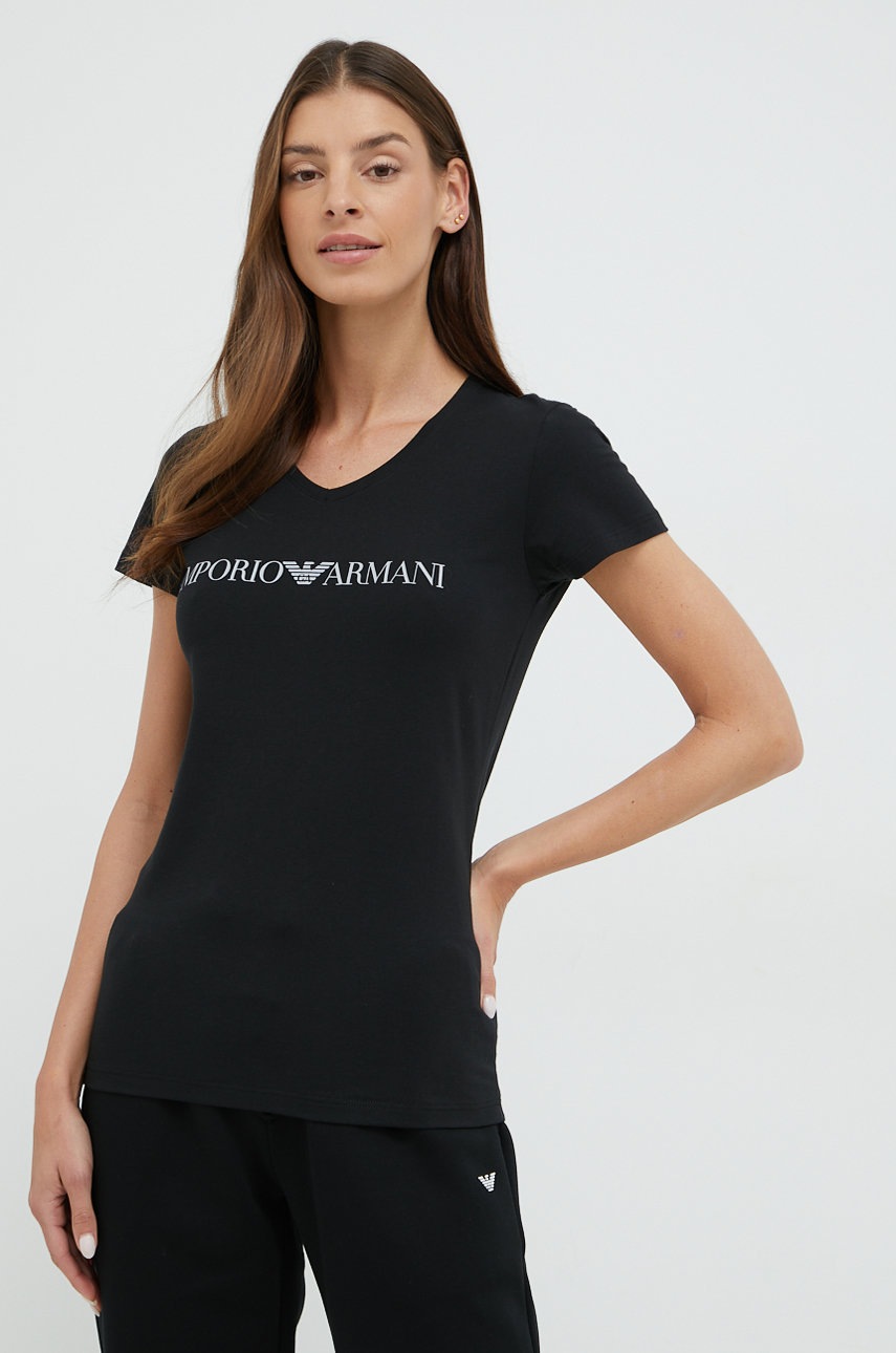 

Тениска Emporio Armani Underwear в черно, Черен