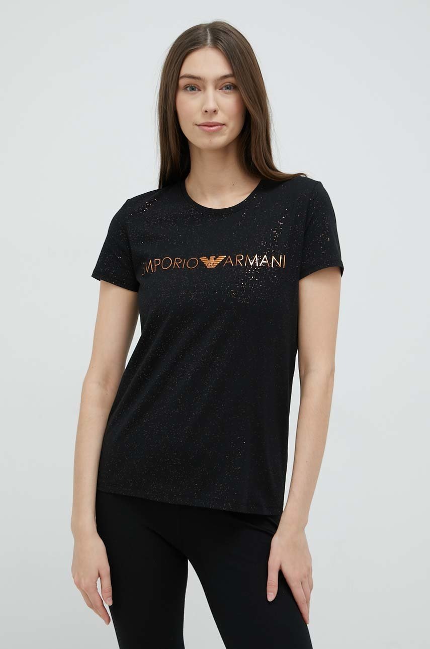 

Домашна тениска Emporio Armani Underwear в черно, Черен