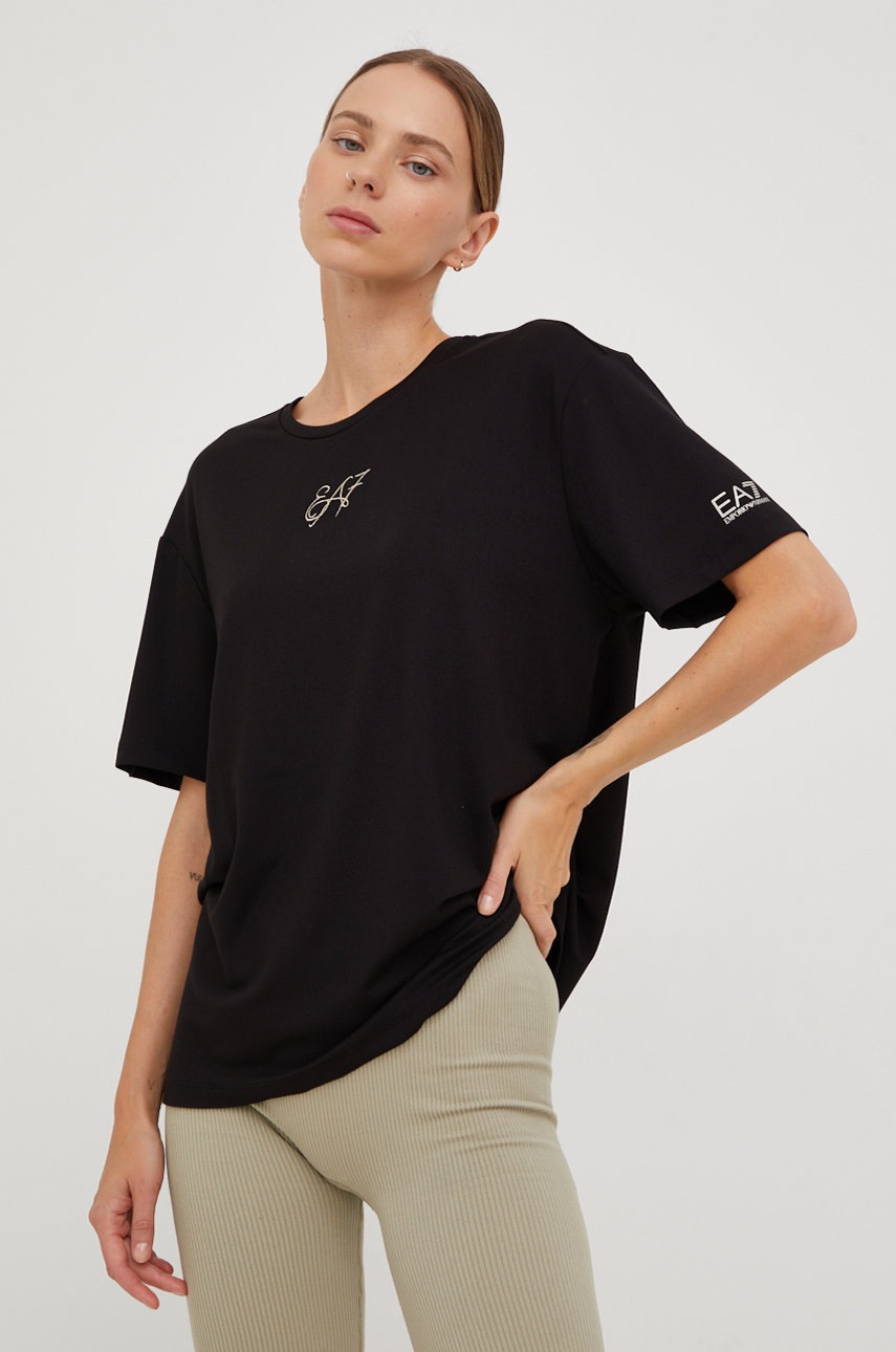 

Футболка EA7 Emporio Armani женский цвет чёрный