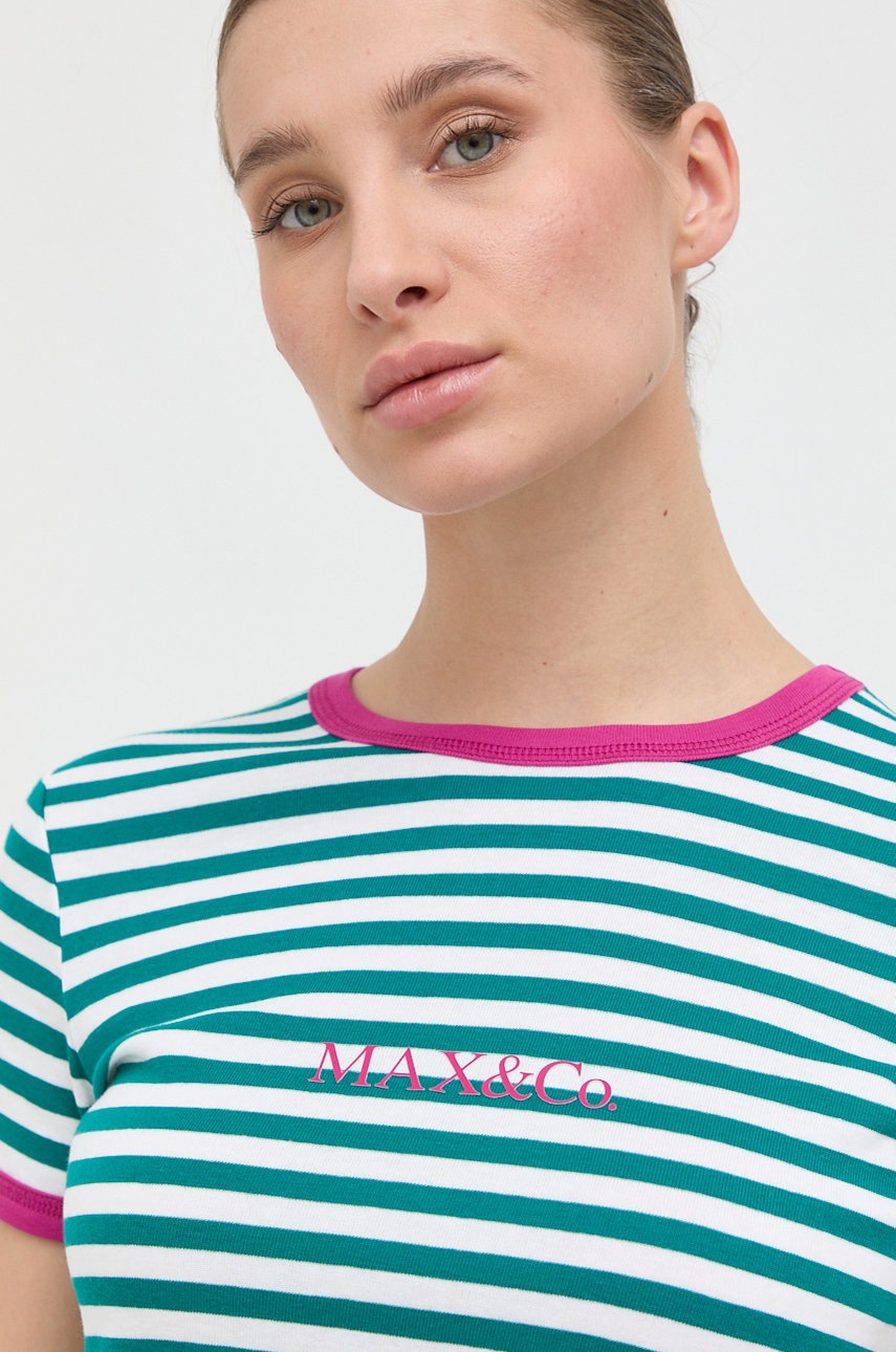 

Памучна тениска MAX&Co. в зелено, Зелен