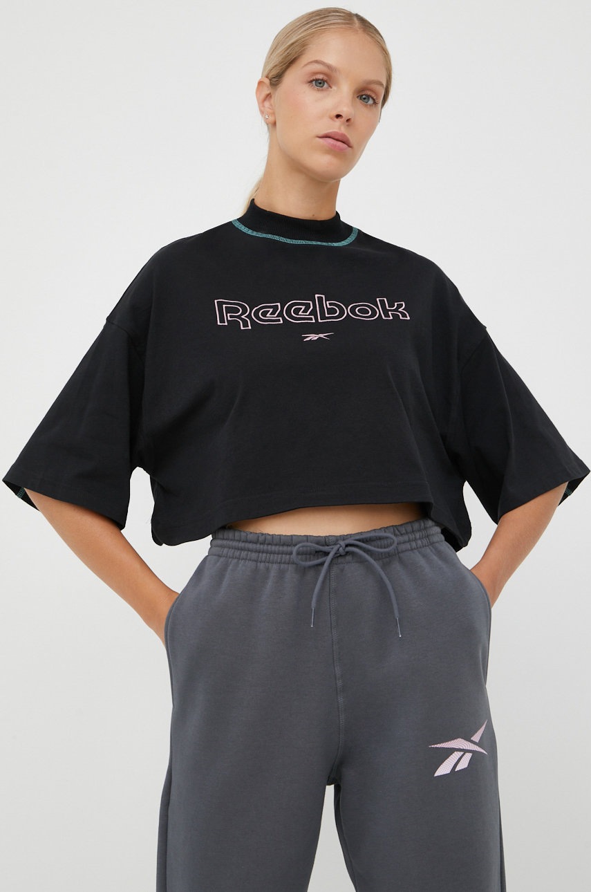 Reebok Classic tricou femei, culoarea negru