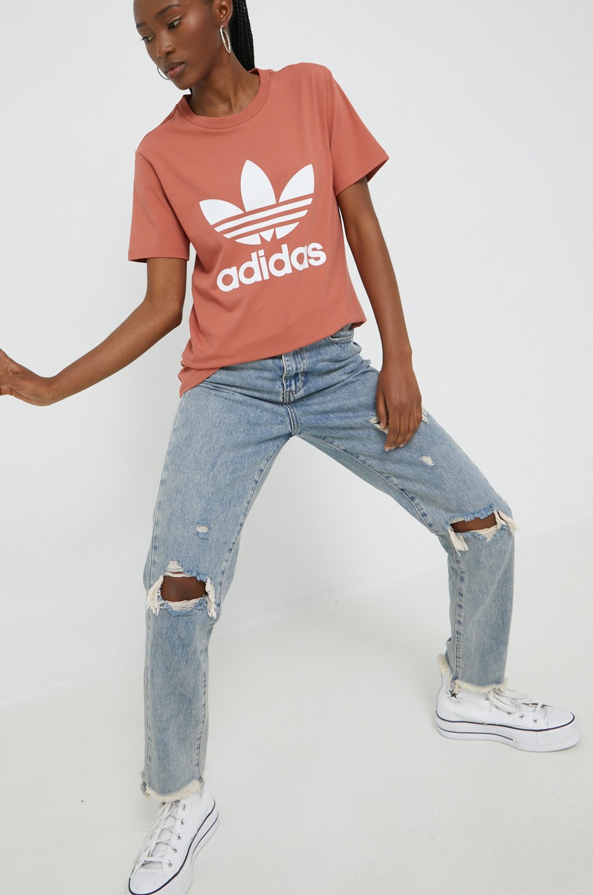 

Футболка adidas Originals женский цвет оранжевый