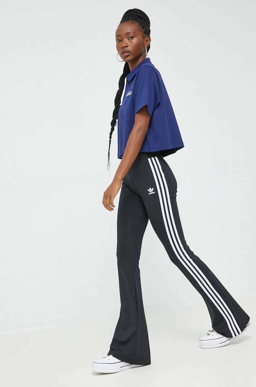 

Бавовняне поло adidas Originals колір синій з коміром