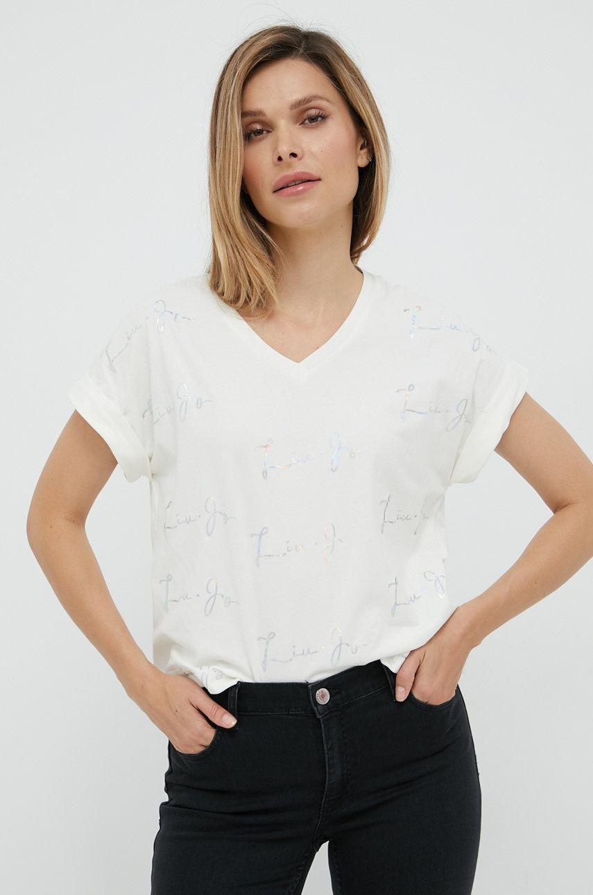 

Тениска Liu Jo в бежово, Бежов