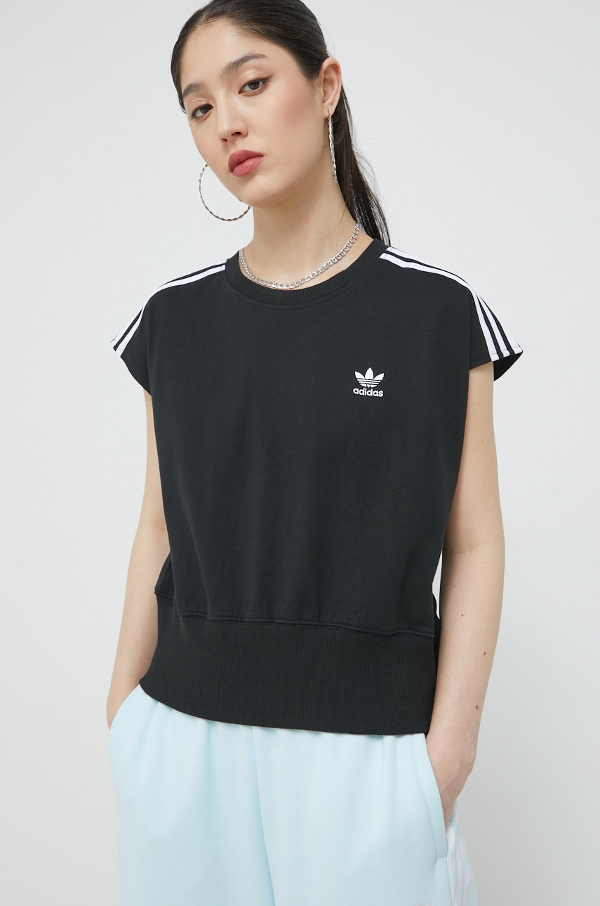 adidas Originals tricou din bumbac culoarea negru