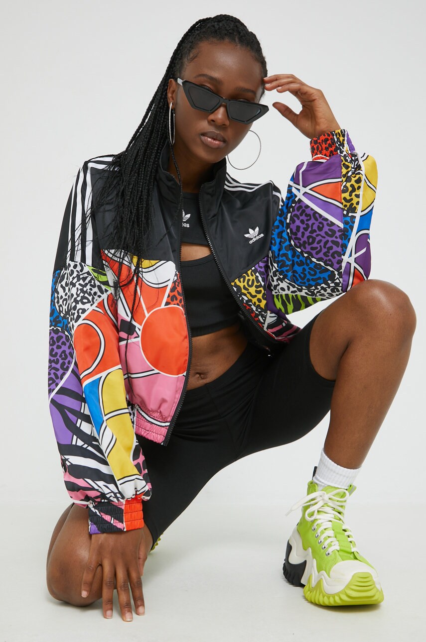 

Топ adidas Originals жіночий колір чорний оголене плече