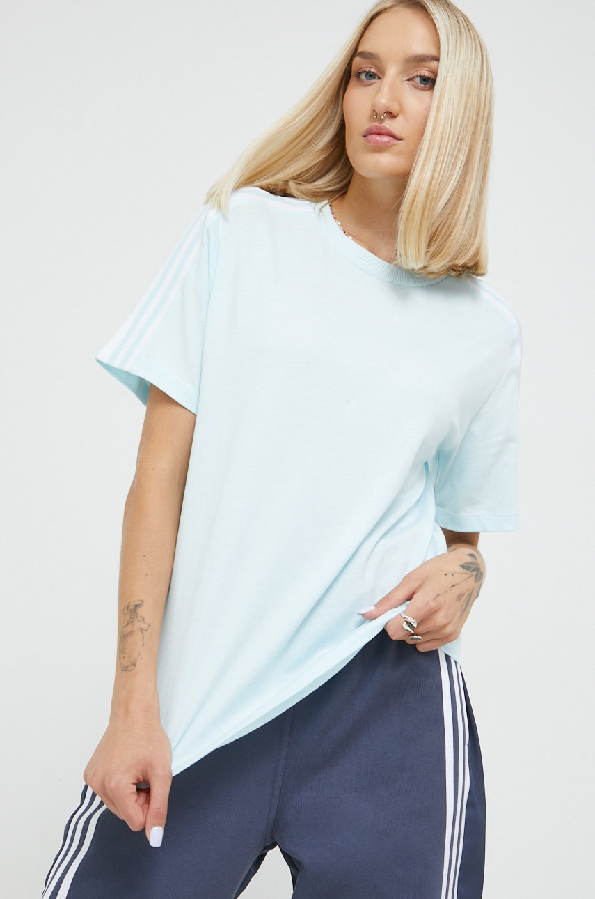 

Памучна тениска adidas Originals, Син