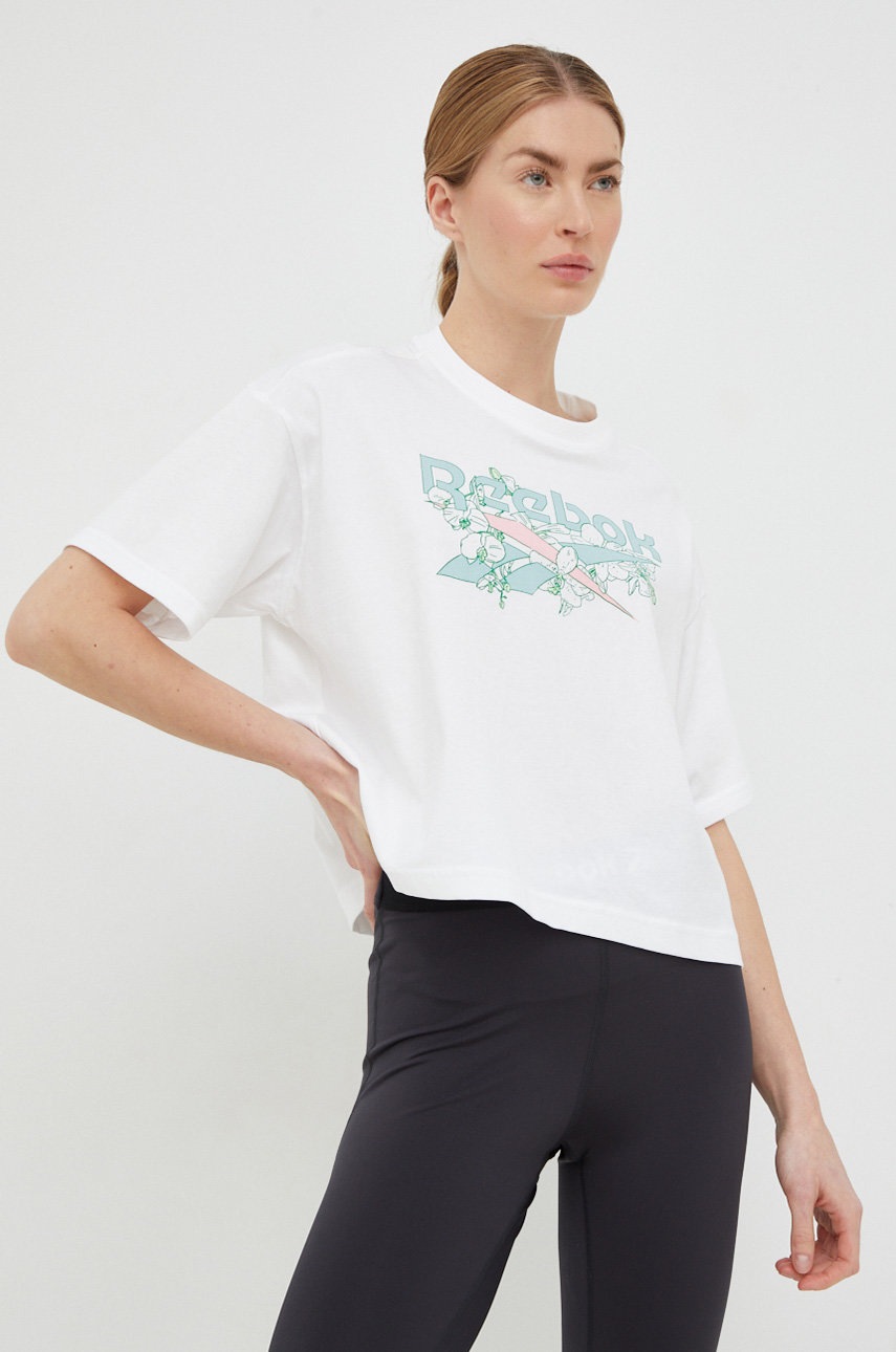 

Тениска Reebok в бяло, Бял