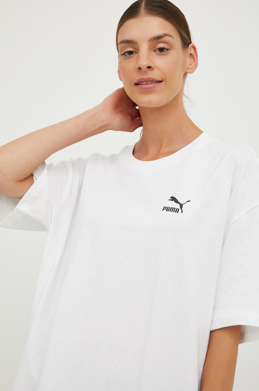 

Памучна тениска Puma в бяло, Бял