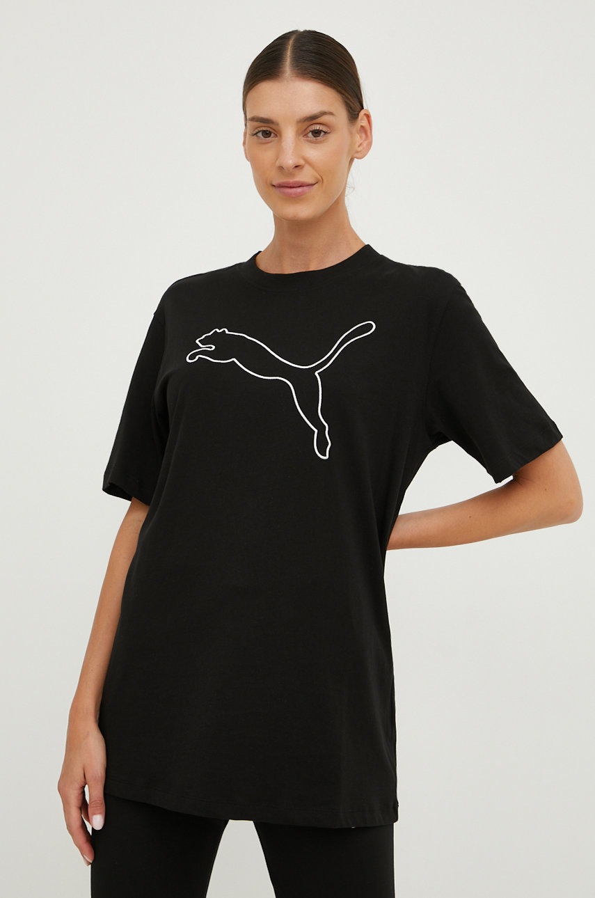 

Памучна тениска Puma в черно, Черен