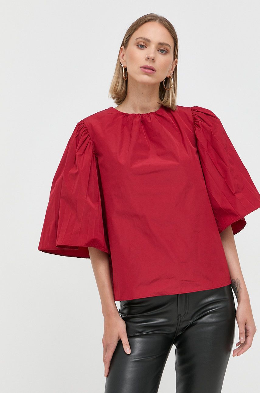 Red Valentino bluzka damska kolor czerwony gładka