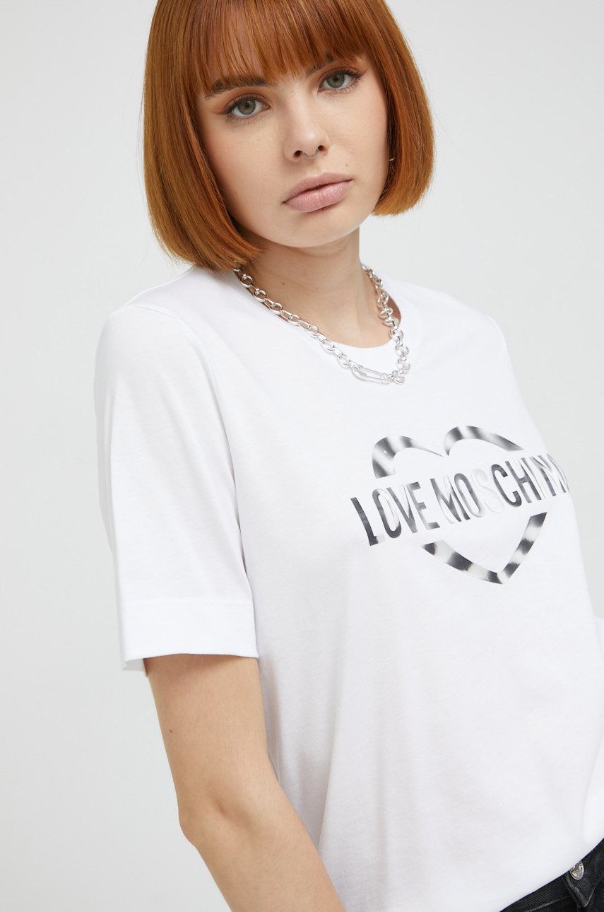 Love Moschino tricou din bumbac culoarea alb La Reduecre – Livrare și Retur Gratuit Femei 2023-09-29