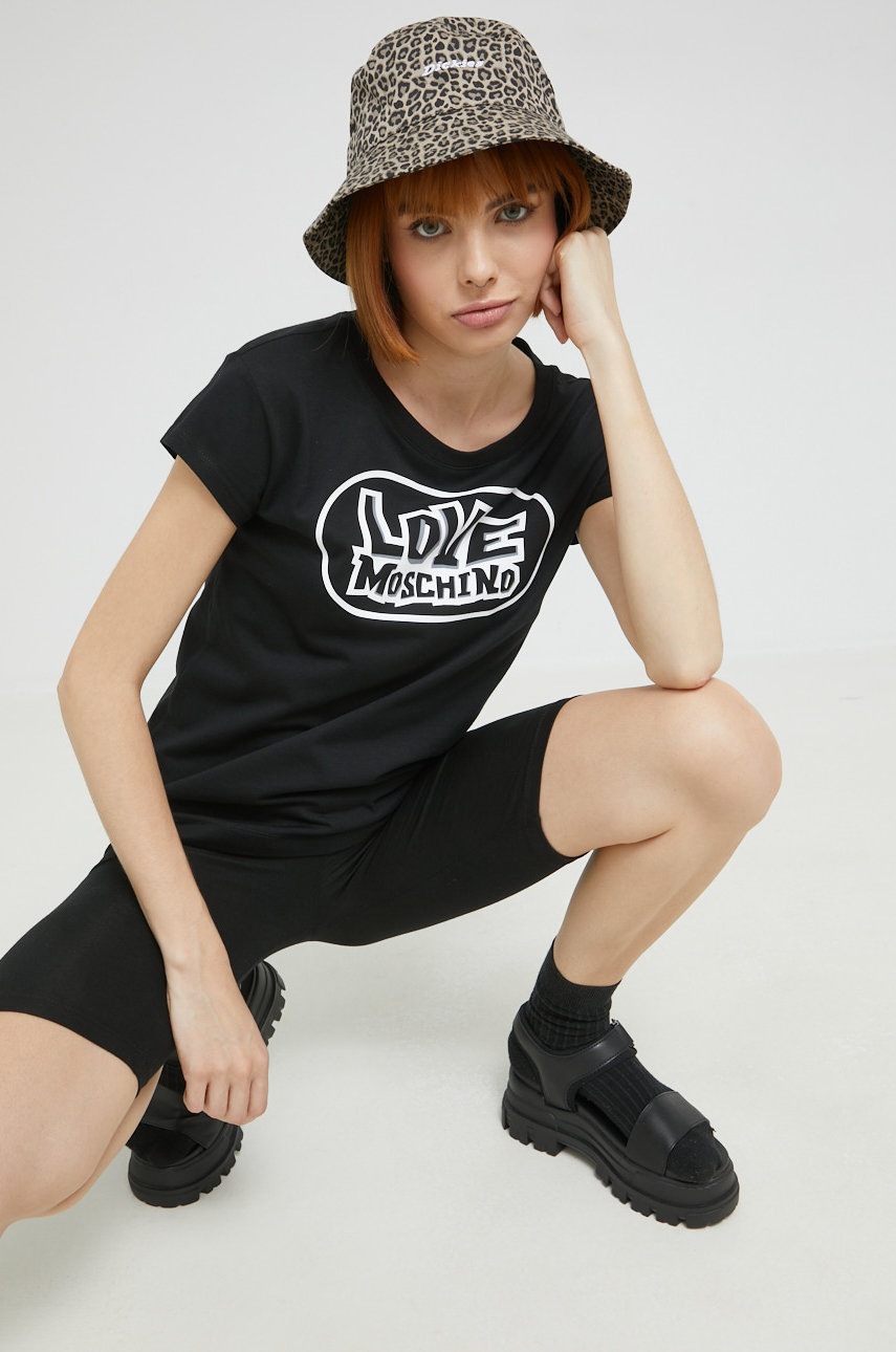

Хлопковая футболка Love Moschino цвет чёрный