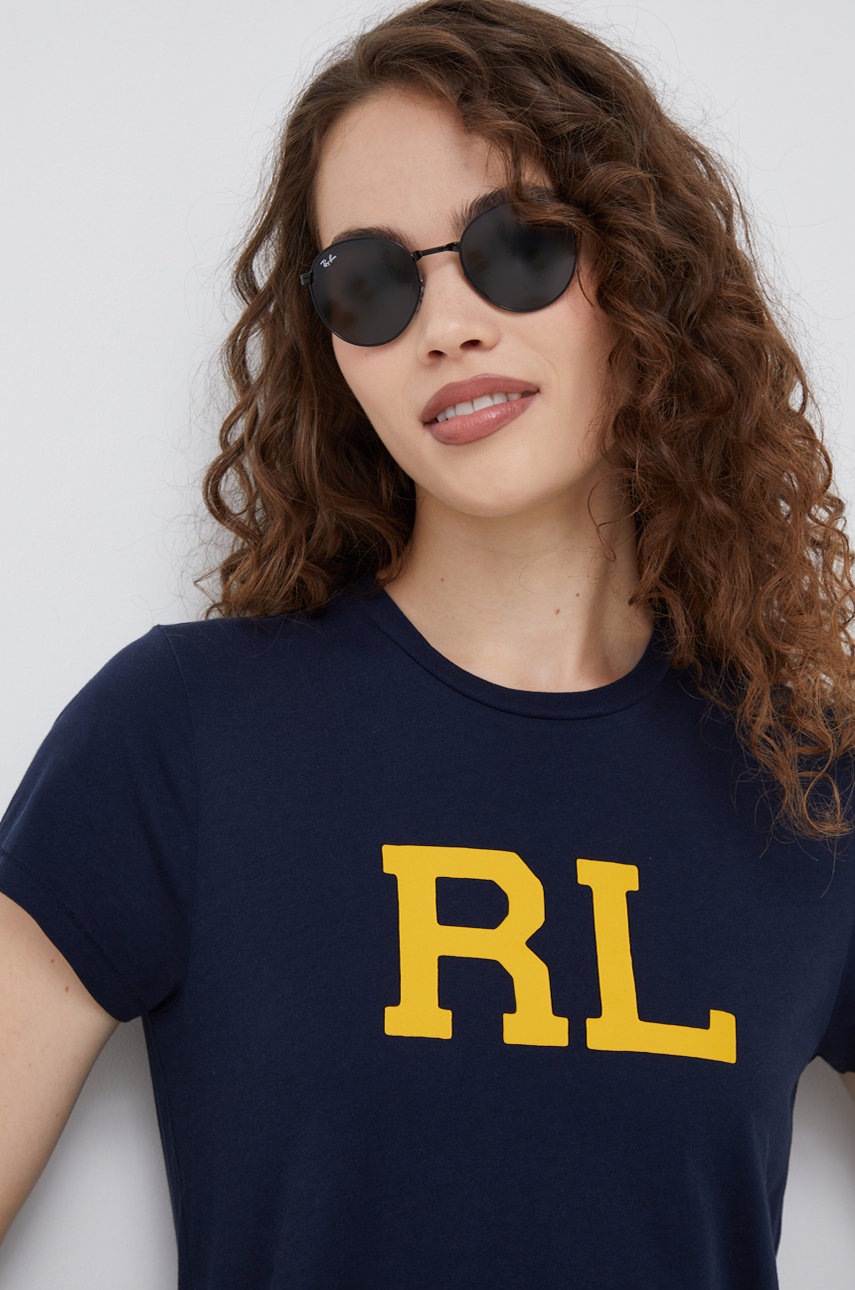 

Хлопковая футболка Polo Ralph Lauren цвет синий