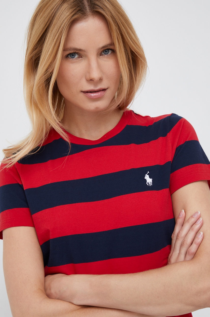

Памучна тениска Polo Ralph Lauren в червено, Червен
