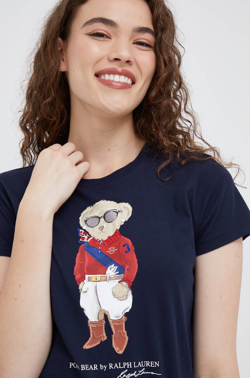 

Бавовняна футболка Polo Ralph Lauren колір синій