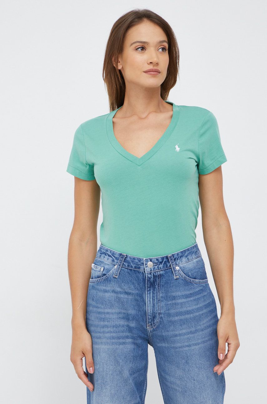 Polo Ralph Lauren t-shirt bawełniany 211847077011 kolor zielony