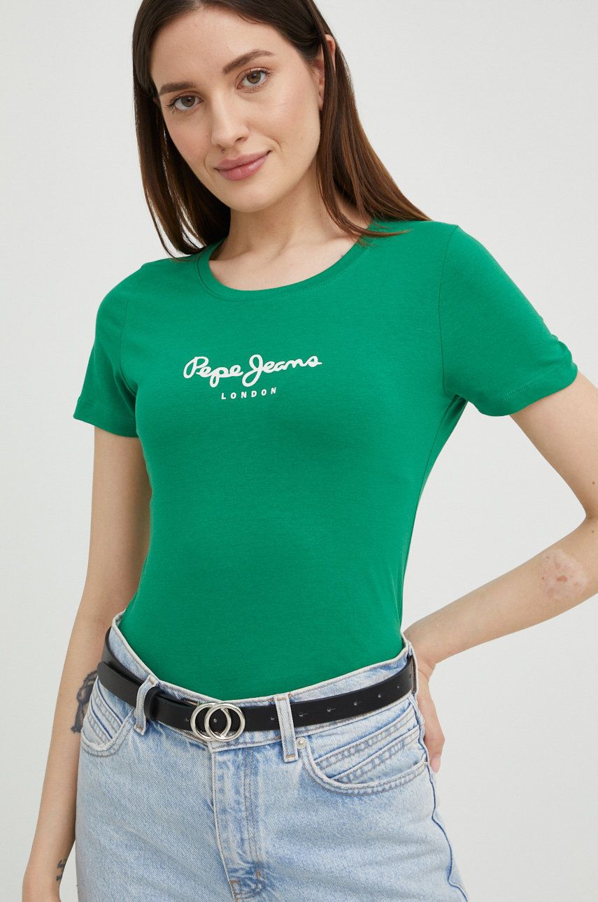 Pepe Jeans tricou femei, culoarea verde answear imagine noua