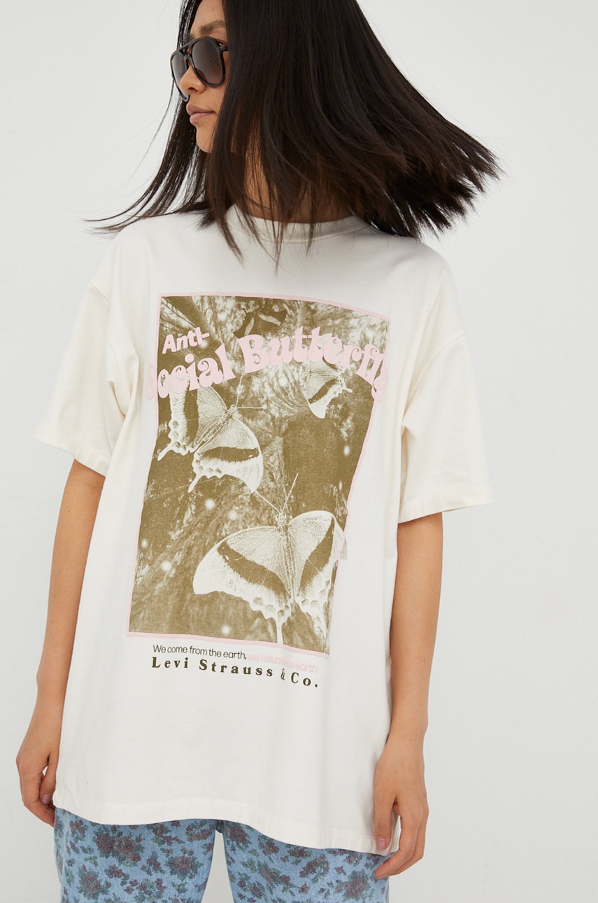 

Тениска Levi' в бежово, Бежов