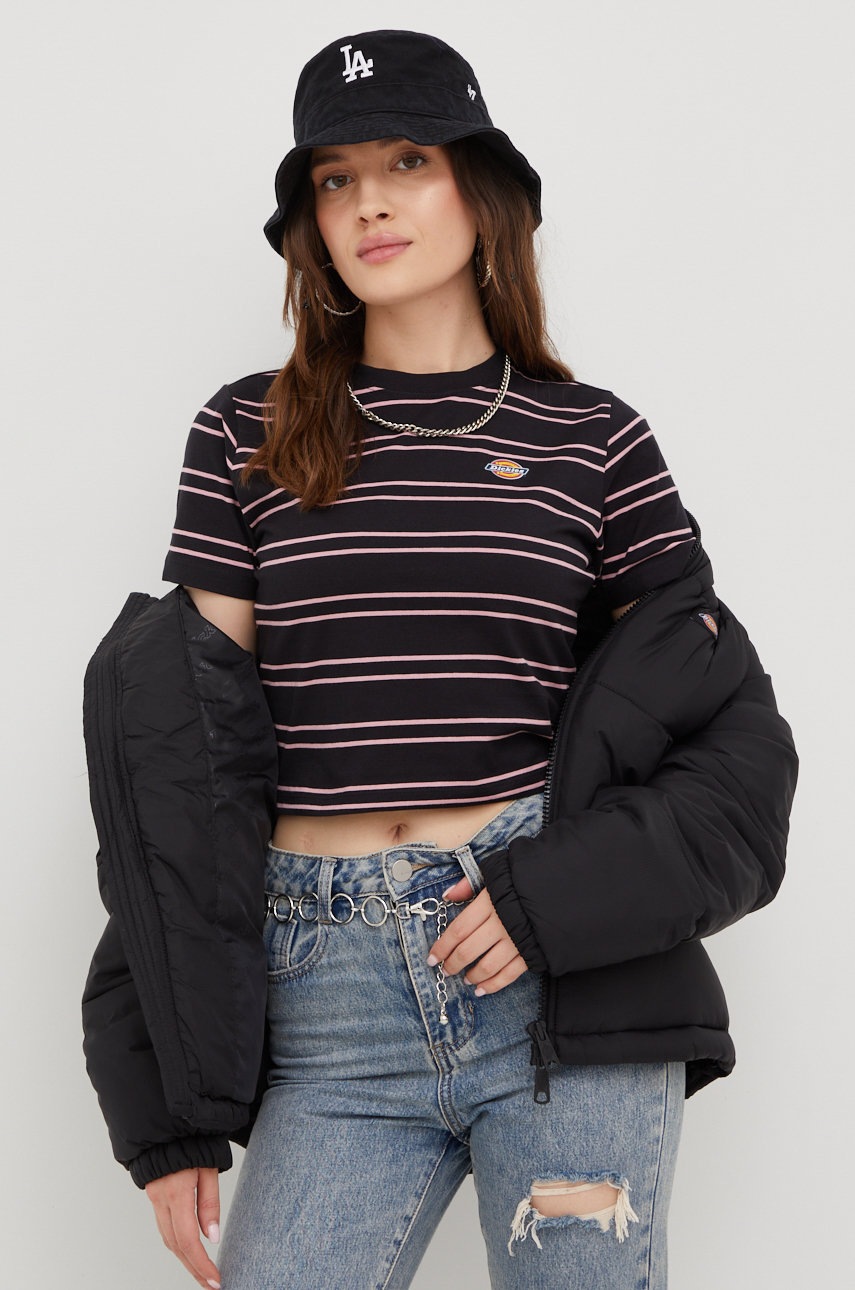 

Памучна тениска Dickies в черно, Черен