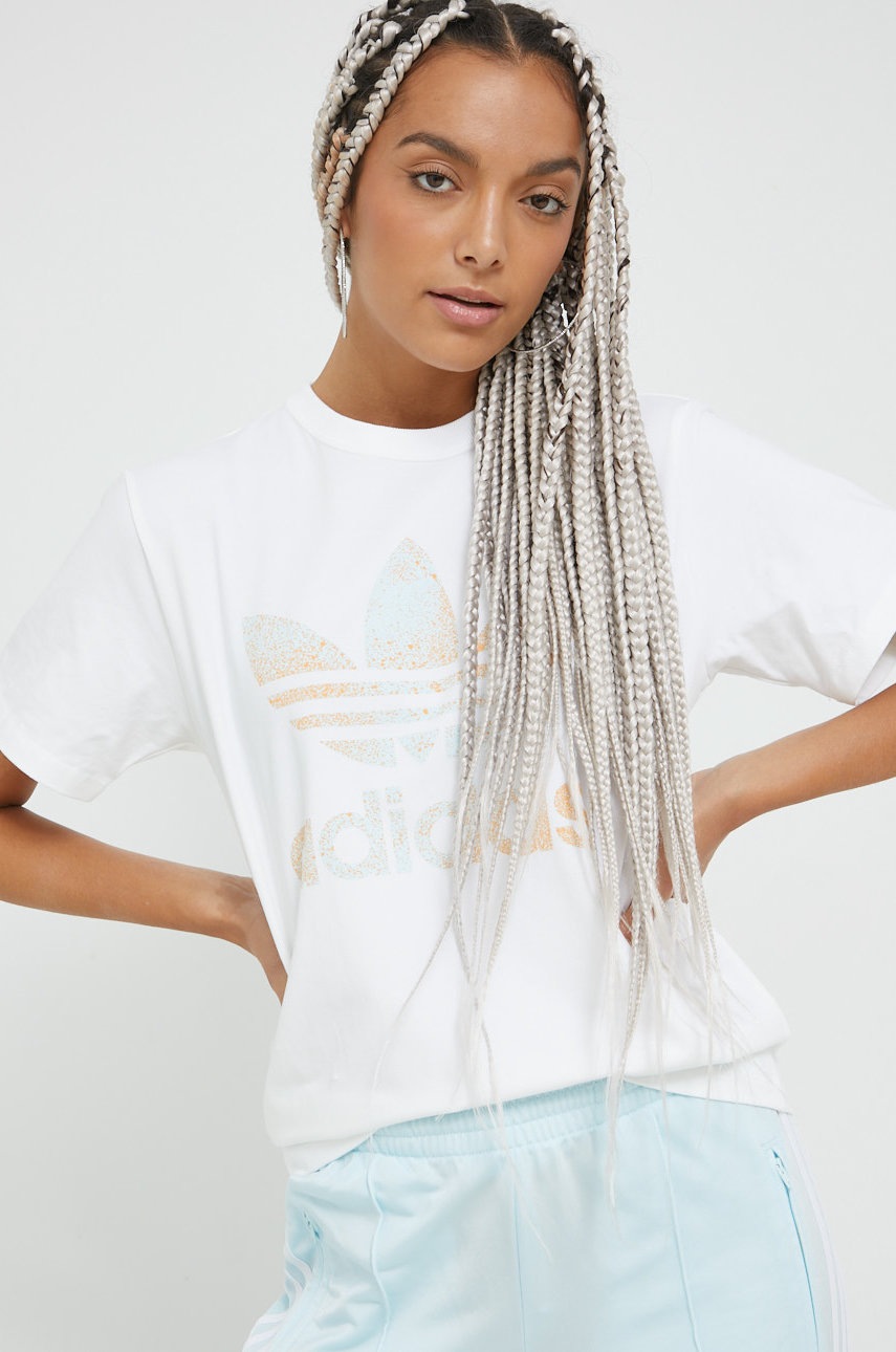 

Тениска adidas Originals в бяло, Бял