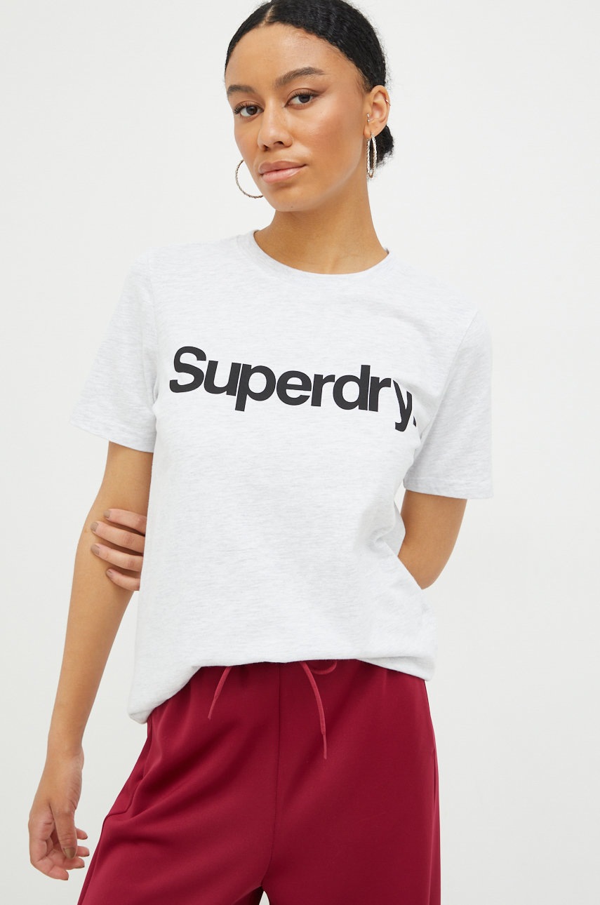 

Тениска Superdry в сиво, Сив