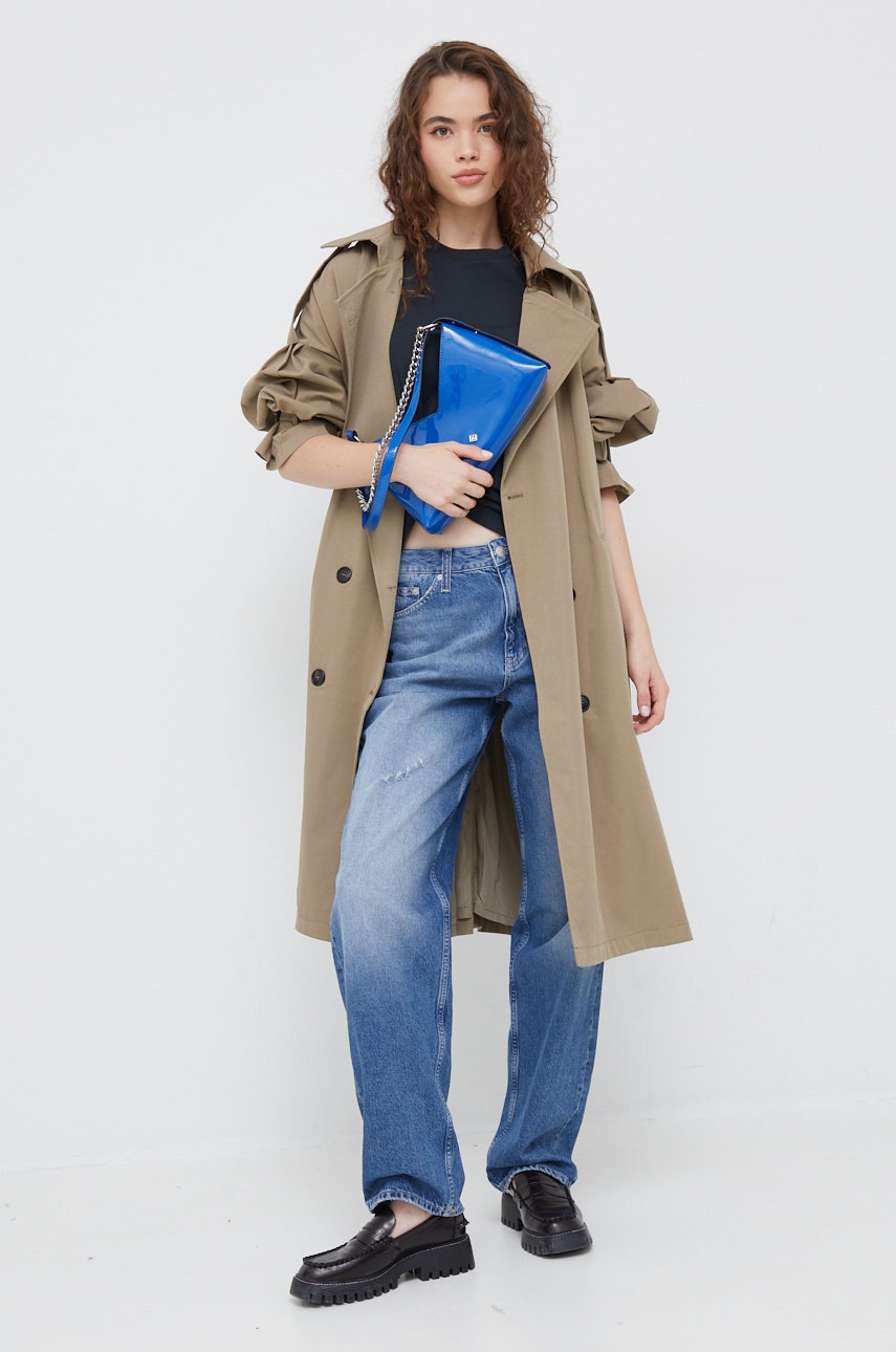 

Бавовняна футболка Pepe Jeans колір зелений