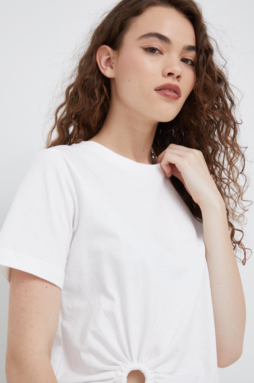 

Памучна тениска Pepe Jeans в бяло, Бял