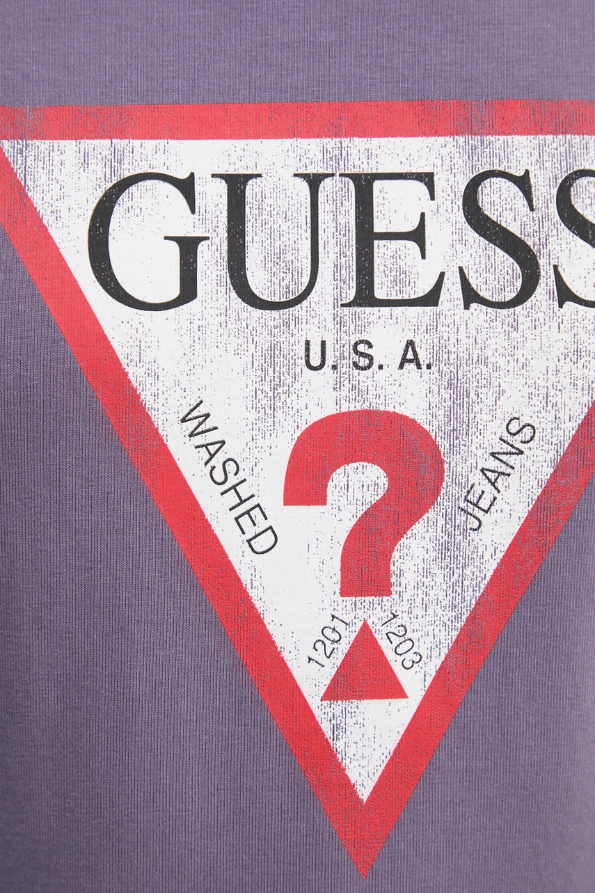 Бавовняна футболка Guess жіноча колір бордовий W2BI69 K8FQ1 