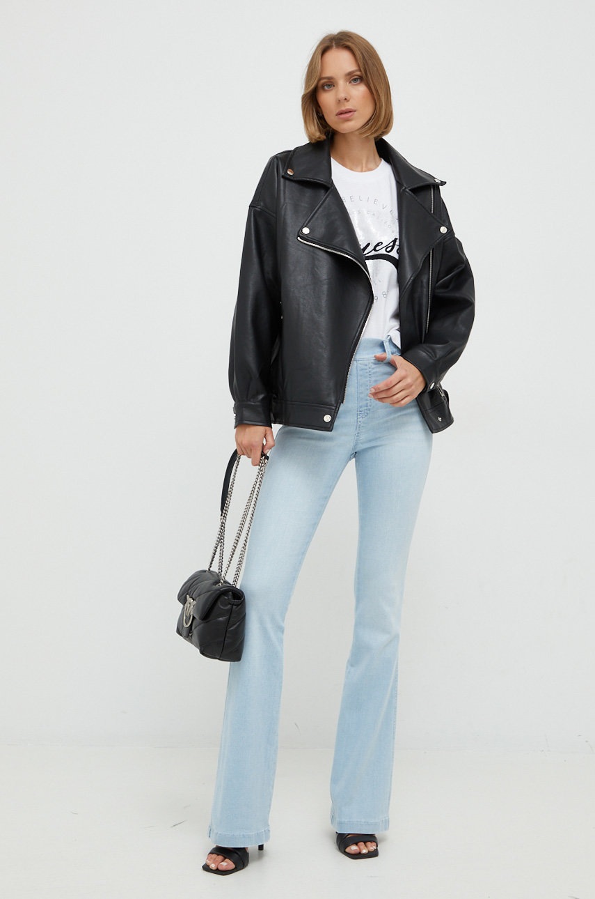 

Бавовняна футболка Guess колір білий