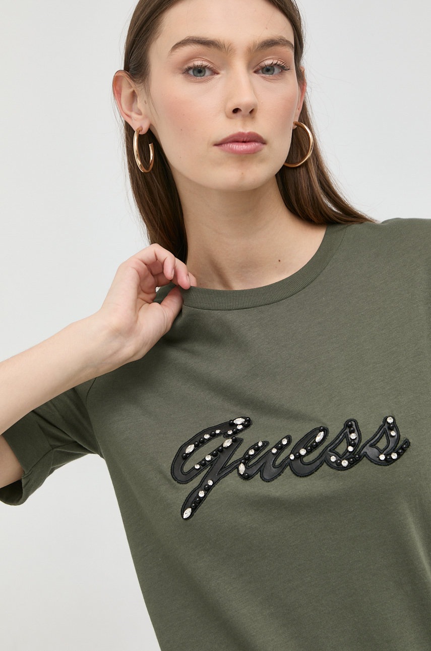 

Тениска Guess в зелено, Зелен