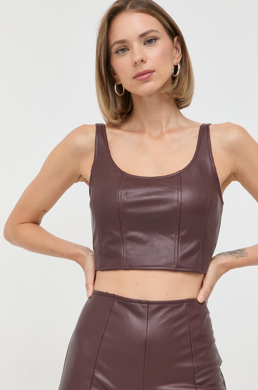 

Топ Guess женский цвет бордовый