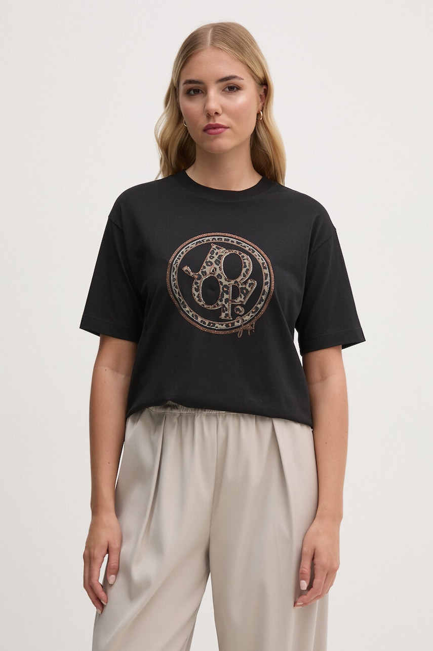 Joop! tricou din bumbac femei, culoarea maro