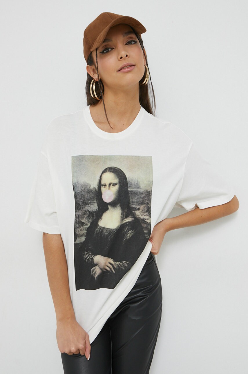Only tricou din bumbac x apoh london culoarea bej