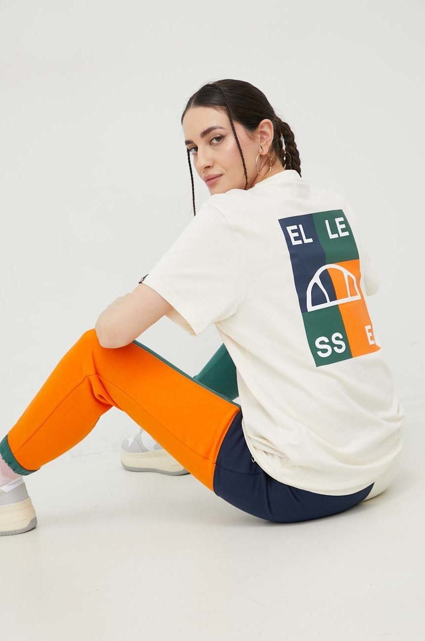 

Памучна тениска Ellesse в бежово, Бежов