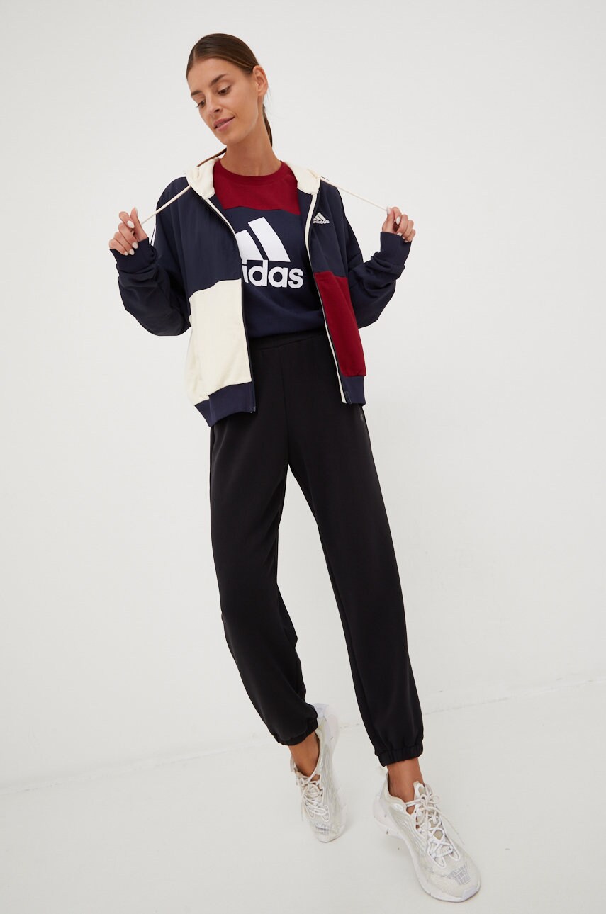 

Бавовняна футболка adidas колір синій