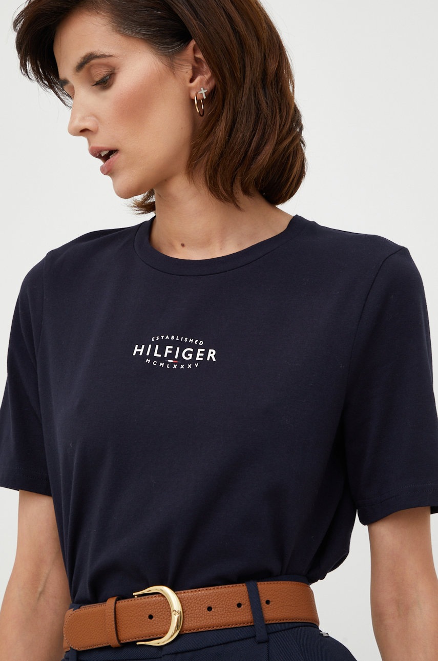 

Тениска Tommy Hilfiger в тъмносиньо, Тъмносин