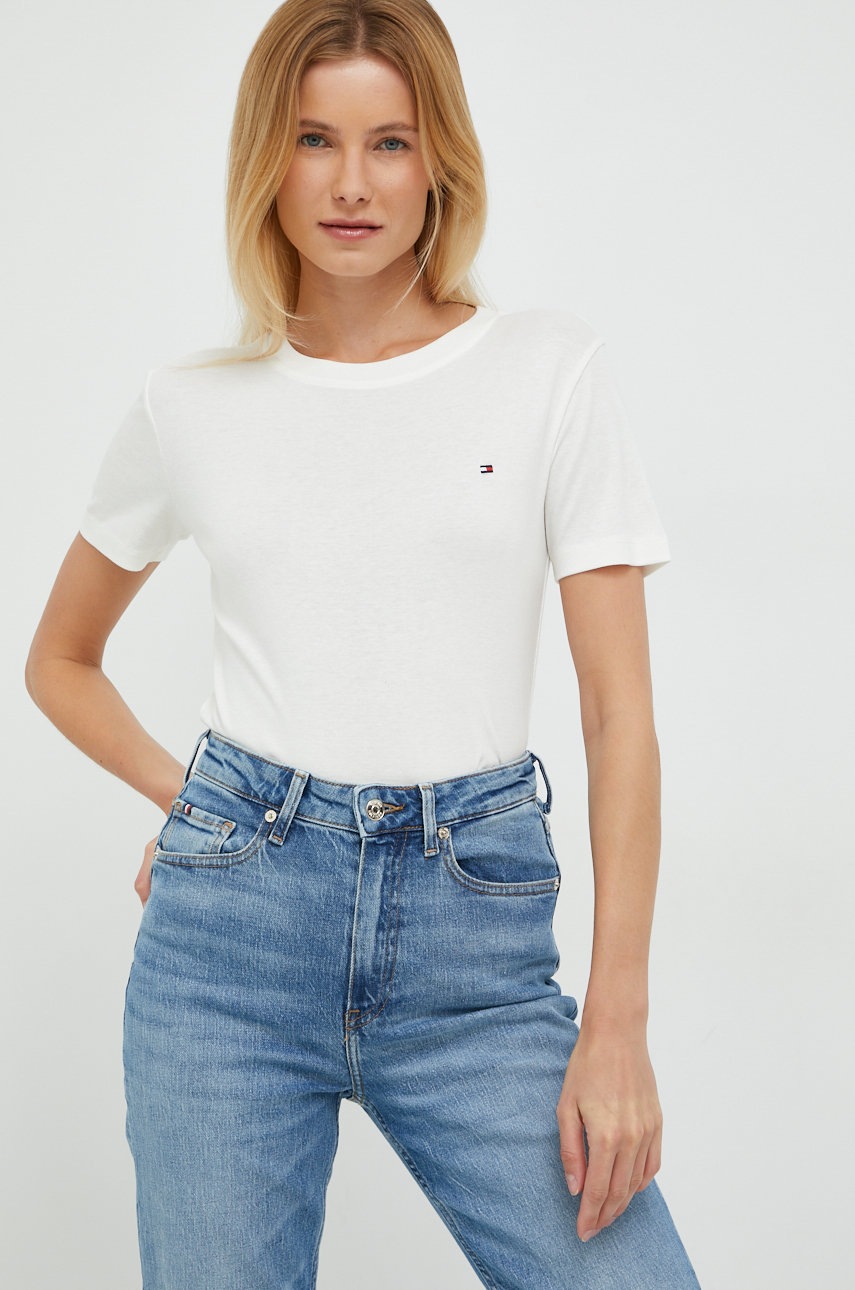 

Тениска Tommy Hilfiger в бежово, Бежов