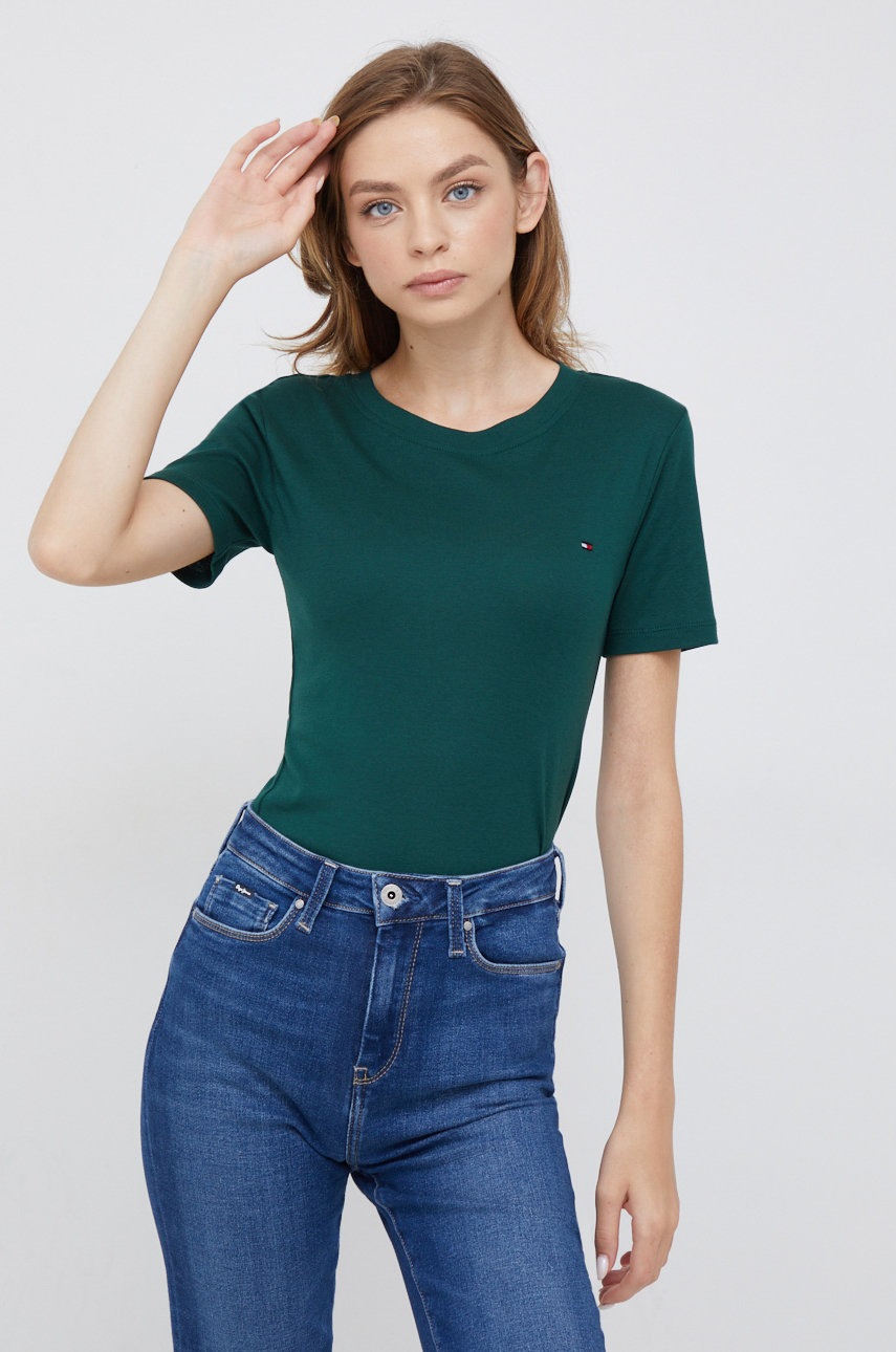 

Тениска Tommy Hilfiger в зелено, Зелен