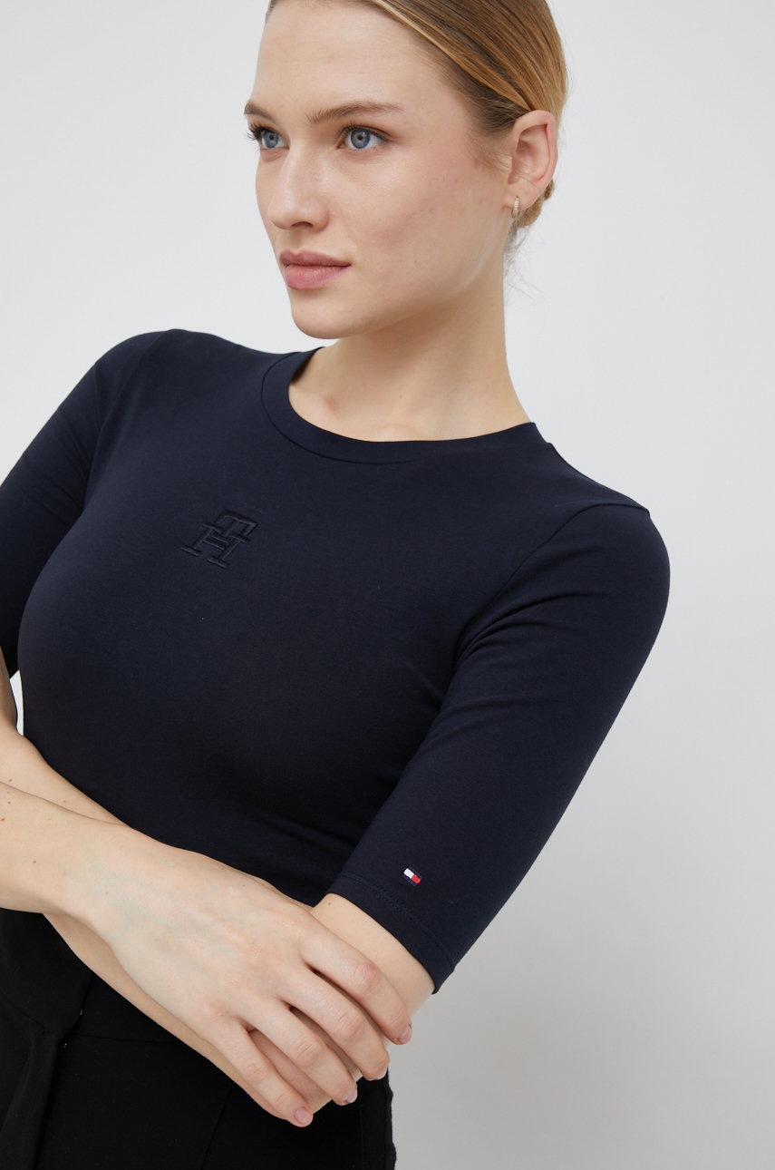 

Тениска Tommy Hilfiger в тъмносиньо, Тъмносин