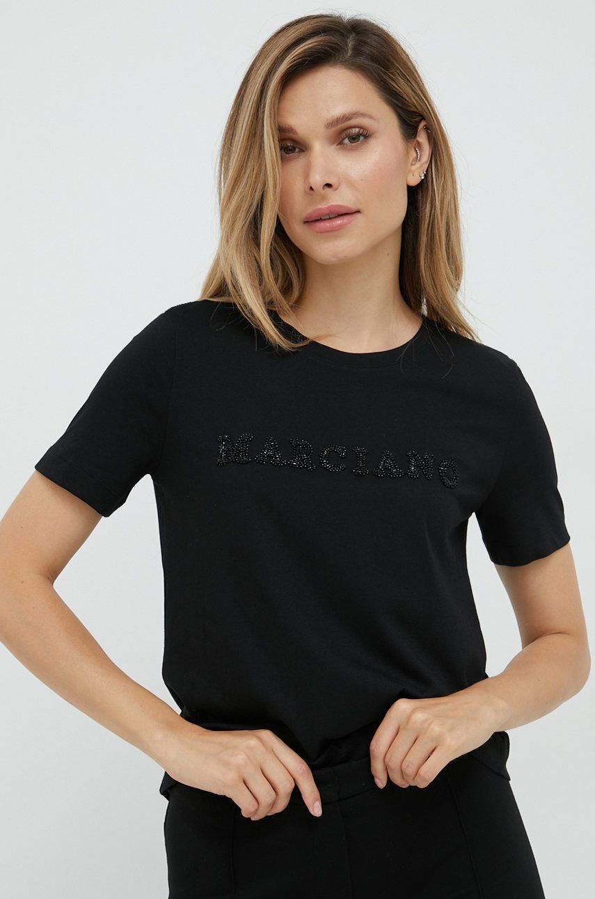 Marciano Guess t-shirt damski kolor czarny
