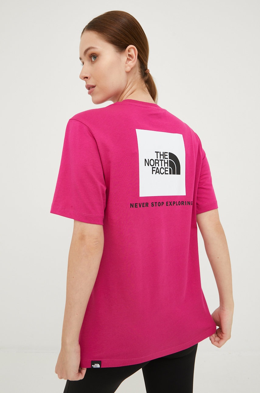

Памучна тениска The North Face в розово, Розов