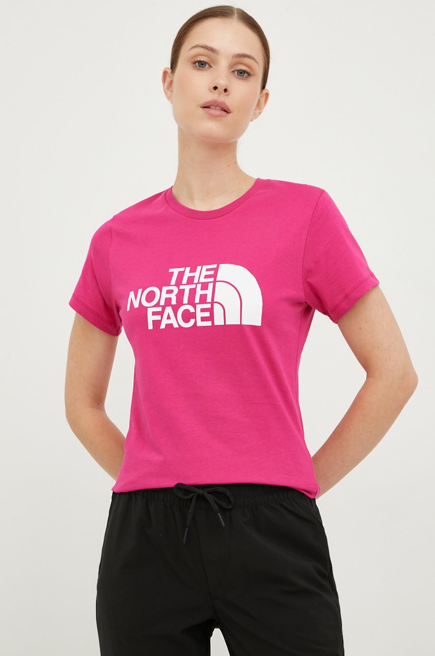

Памучна тениска The North Face в лилаво, Виолетов